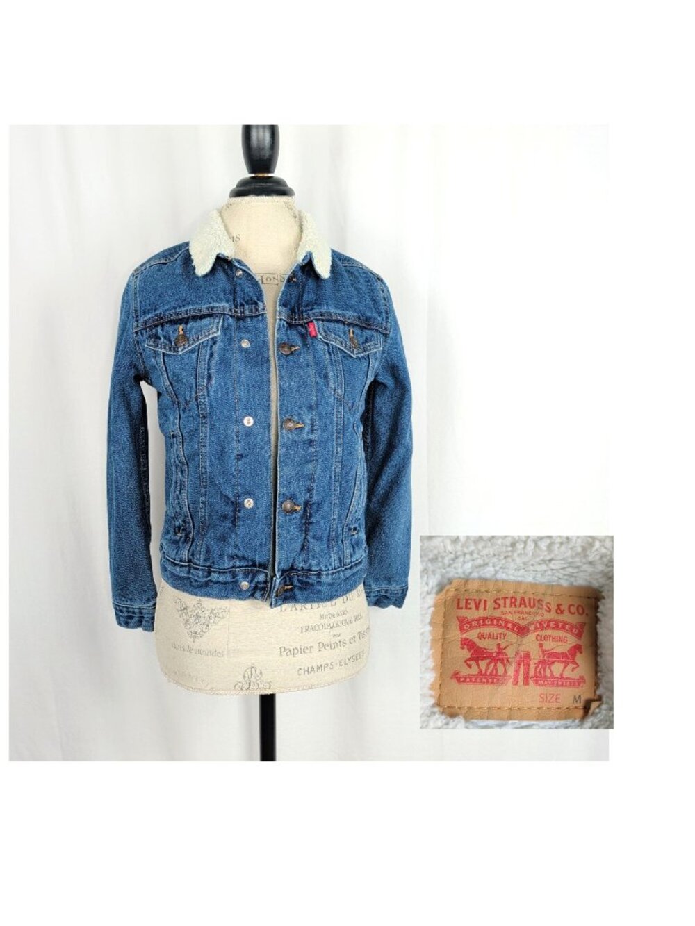 Levi Jean Jacket X Small Blue Sherpa Trucking